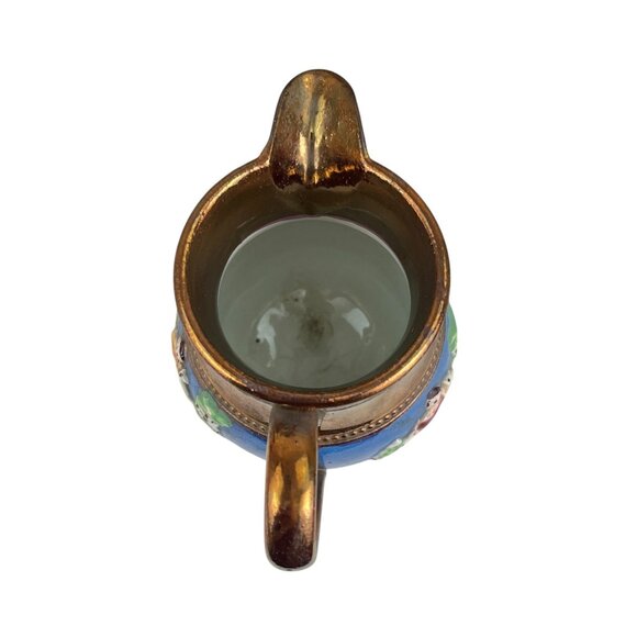 Antique Hand-Painted Copper Lustre Pitcher With Child & Dog Design - Picture 7 of 8